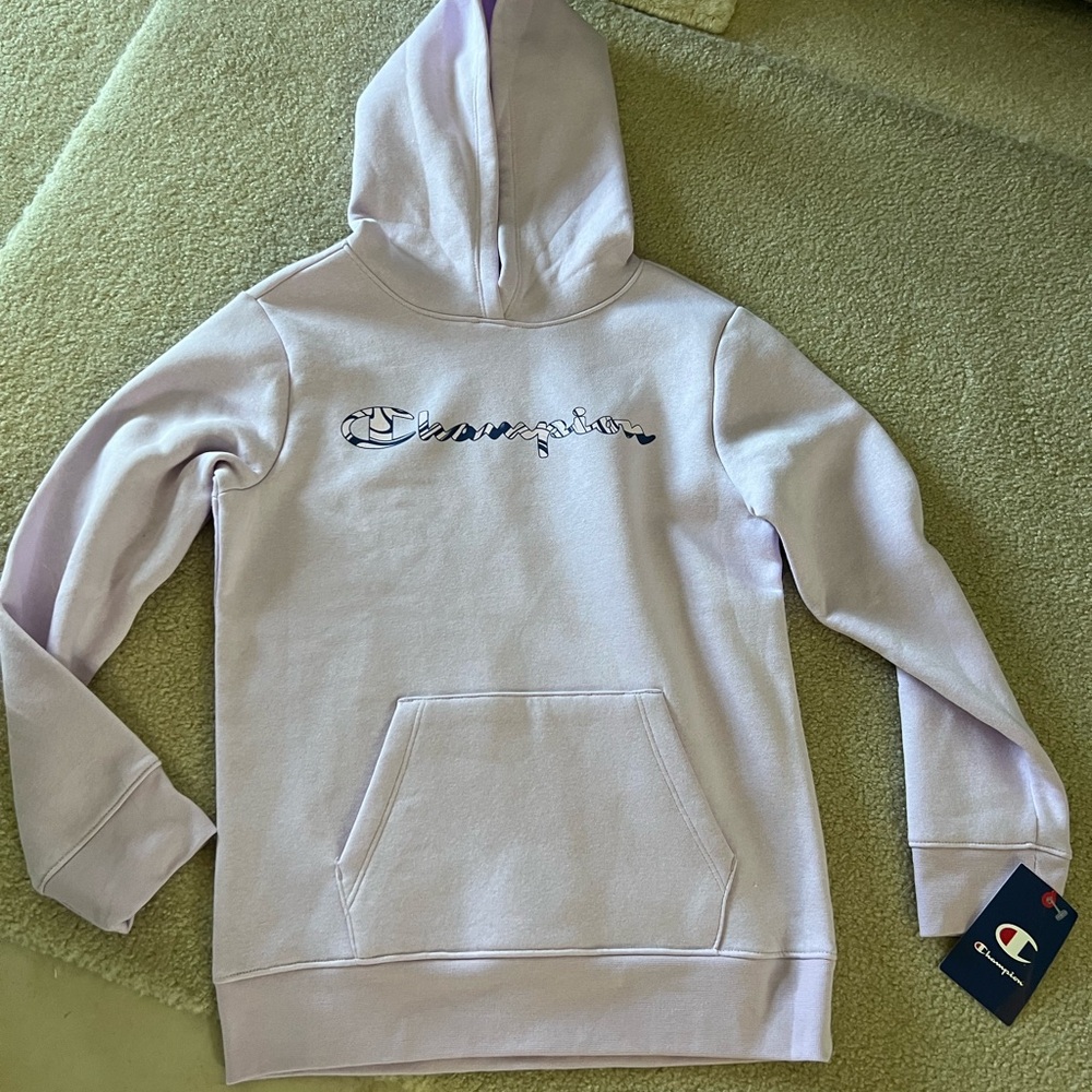 Champion hoodie light purple sz 14